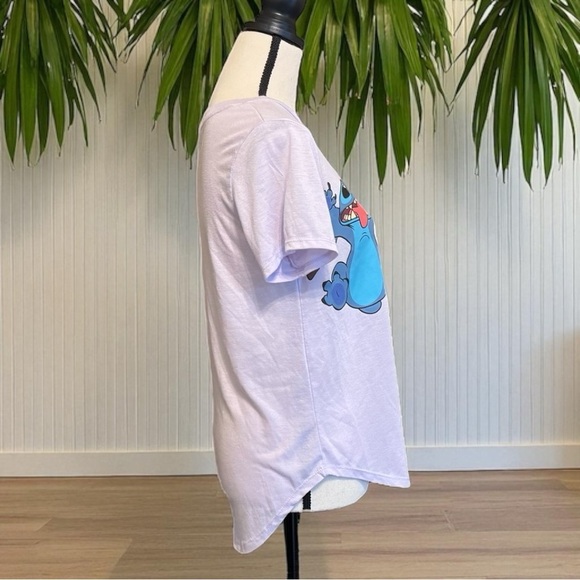 DISNEY Lavender Stitch Graphic T-Shirt – Size L (11-13) - Picture 2 of 10